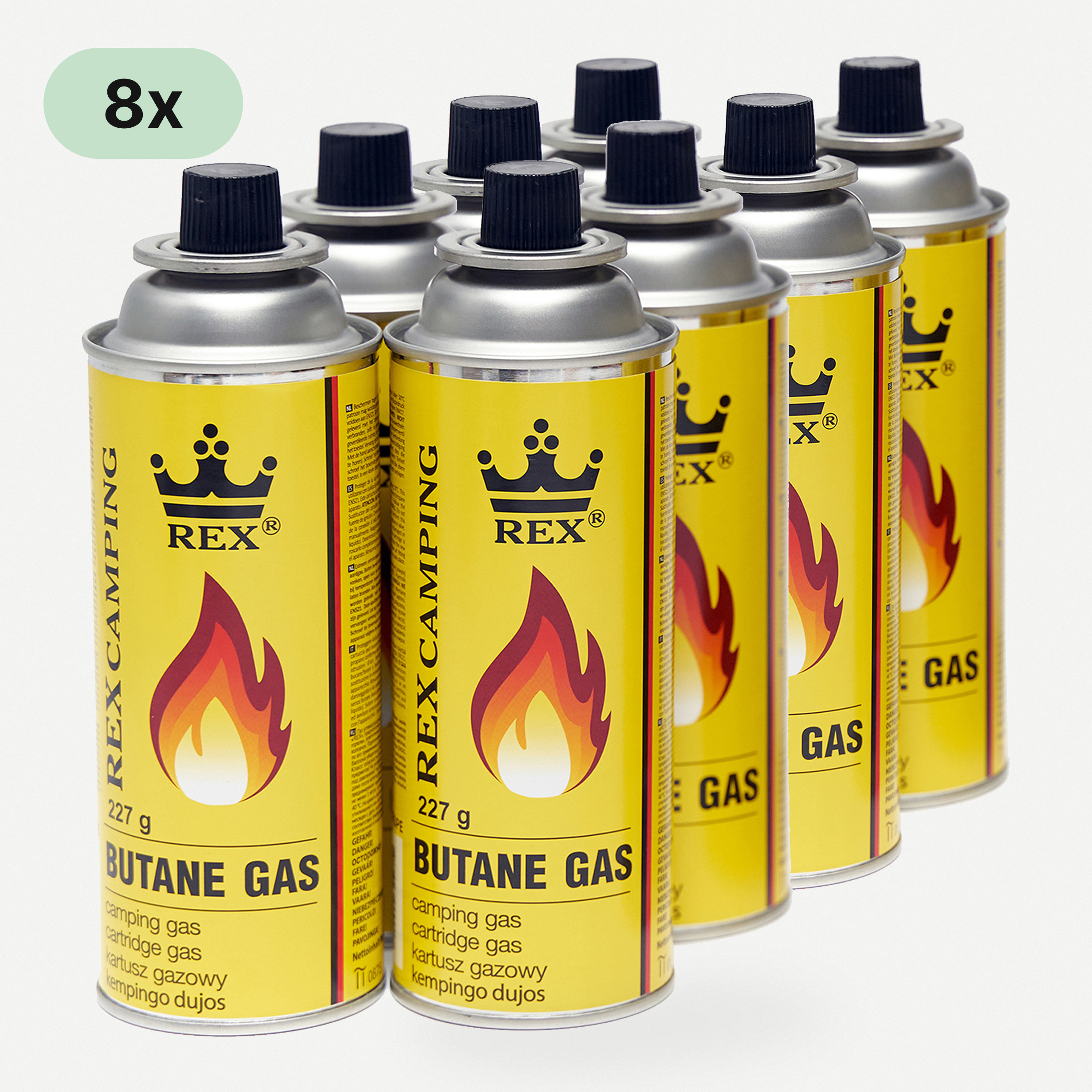 8 Die MSF-1A Butan Gaskartusche x8
